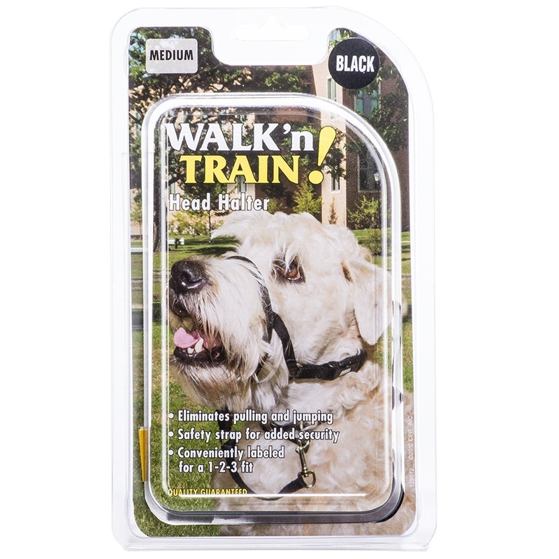 Coastal Walk N Train Dog Head Halter Black Medium