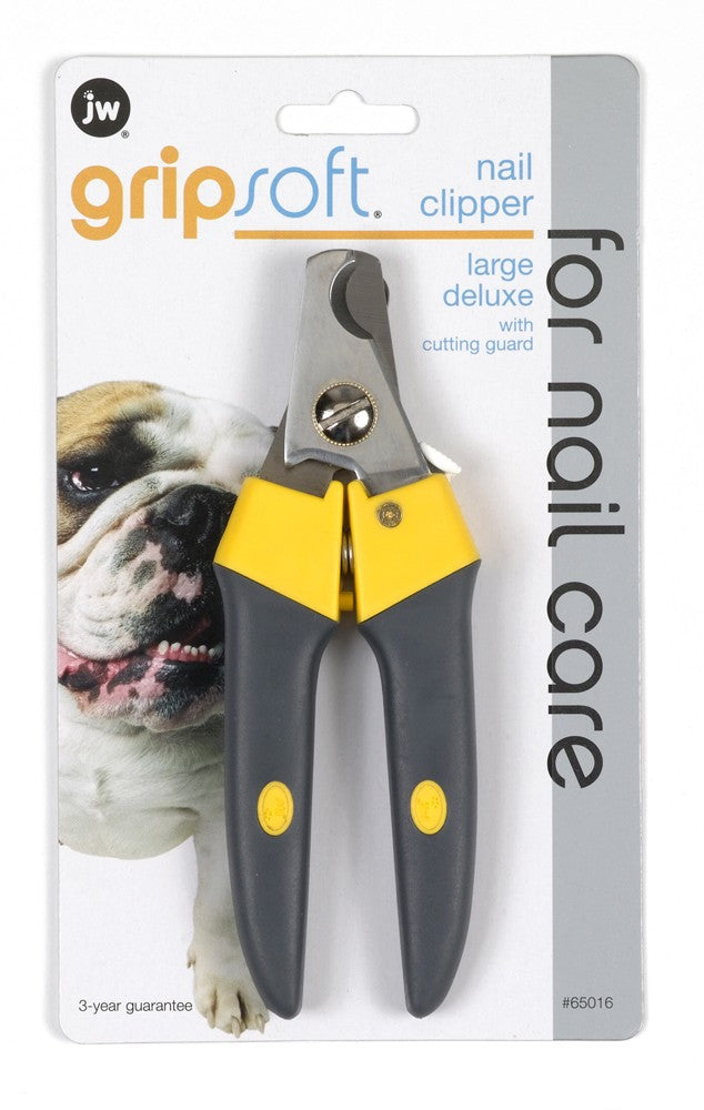Jw Pet Deluxe Dog Nail Clipper Grey, Yellow Large