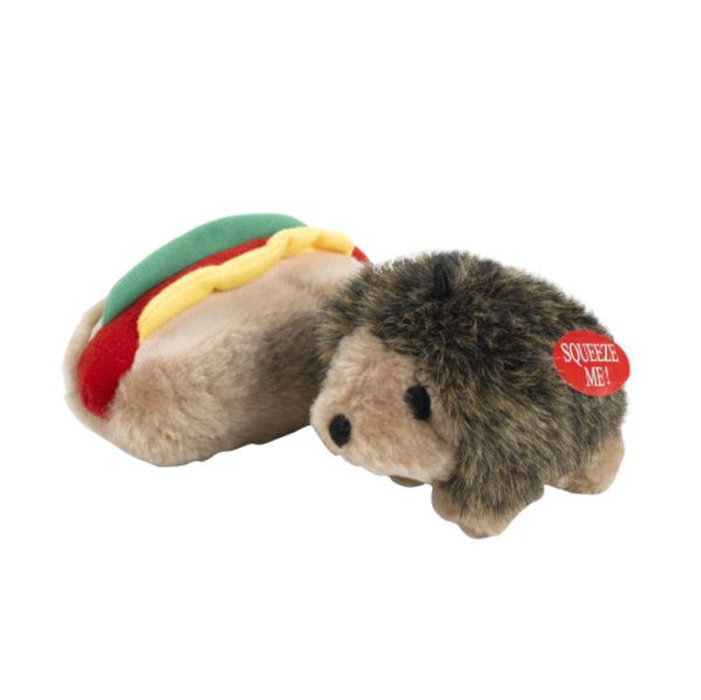 Hedgehog and Hotdog With Squeakers Small Dog and Puppy Toy Multi-Color Small, 2 Pk