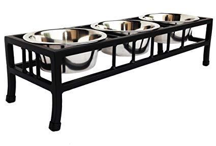 Baron Triple Raised Dog Diner by Pets Stop