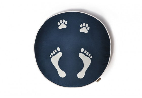 Footprints Round Dog Bed COVER ONLY by P.L.A.Y.