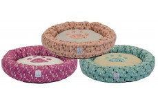 Dallas Maunufacturing Round Pet Bed With Paw Applique 23In