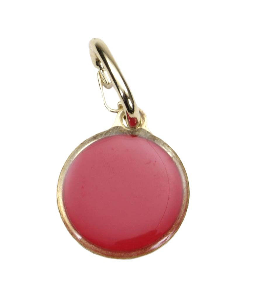 Coastal Round Reflective Dog Id Tag Red 1 In