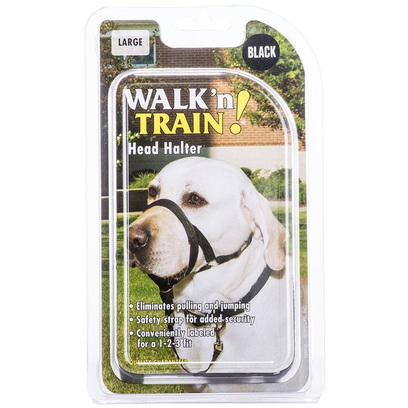 Coastal Walk N Train Dog Head Halter Black Large