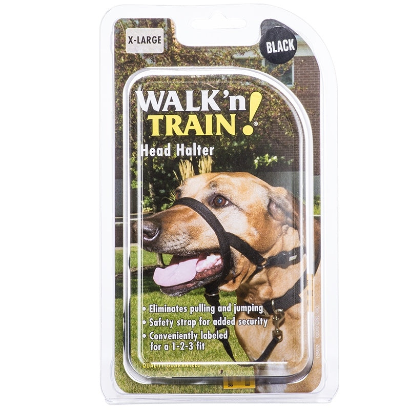 Coastal Walk N Train Dog Head Halter Black Extra-Large