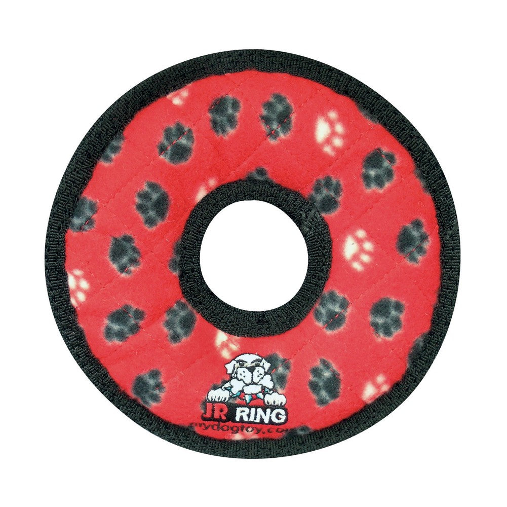 VIP Tuffy Jr. Ring Dog Toy Red 7 In