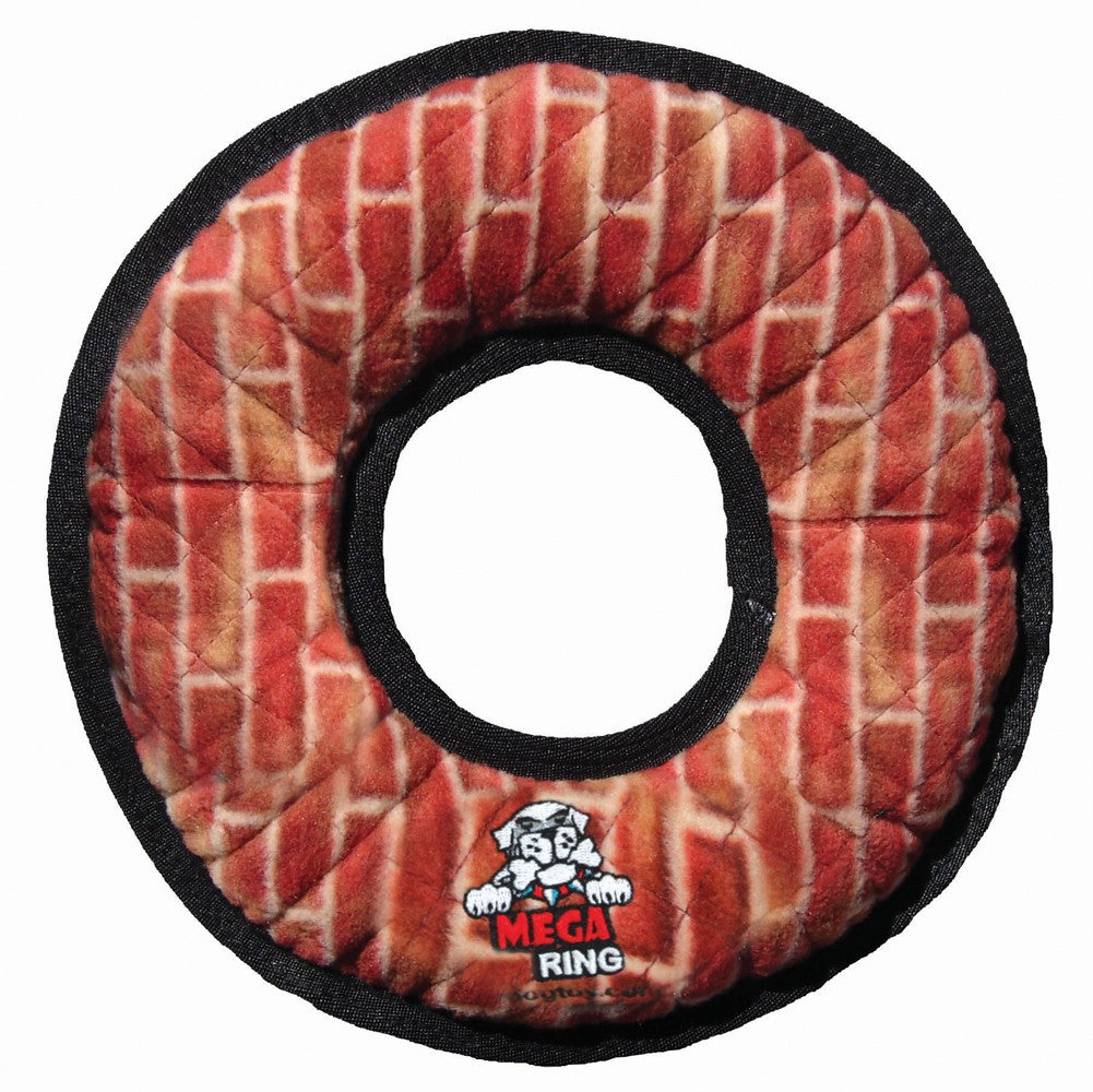 VIP Tuffy Mega Ring Extremely Dog Toy Red 2 In X 13 In X 13 In