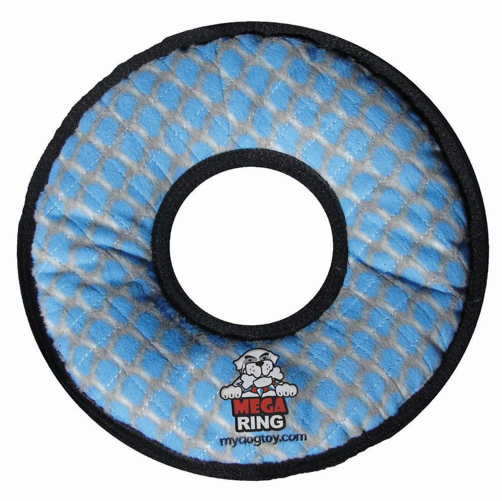 VIP Tuffy Mega Ring Extremely Dog Toy Blue 2 In X 13 In X 13 In