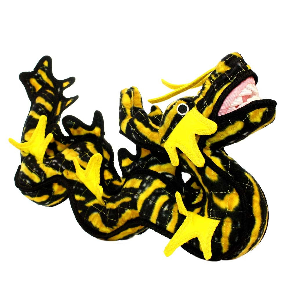 VIP Tuffy Durable Dog Toy Dragon Yellow 4 In X 21 In X 13 In