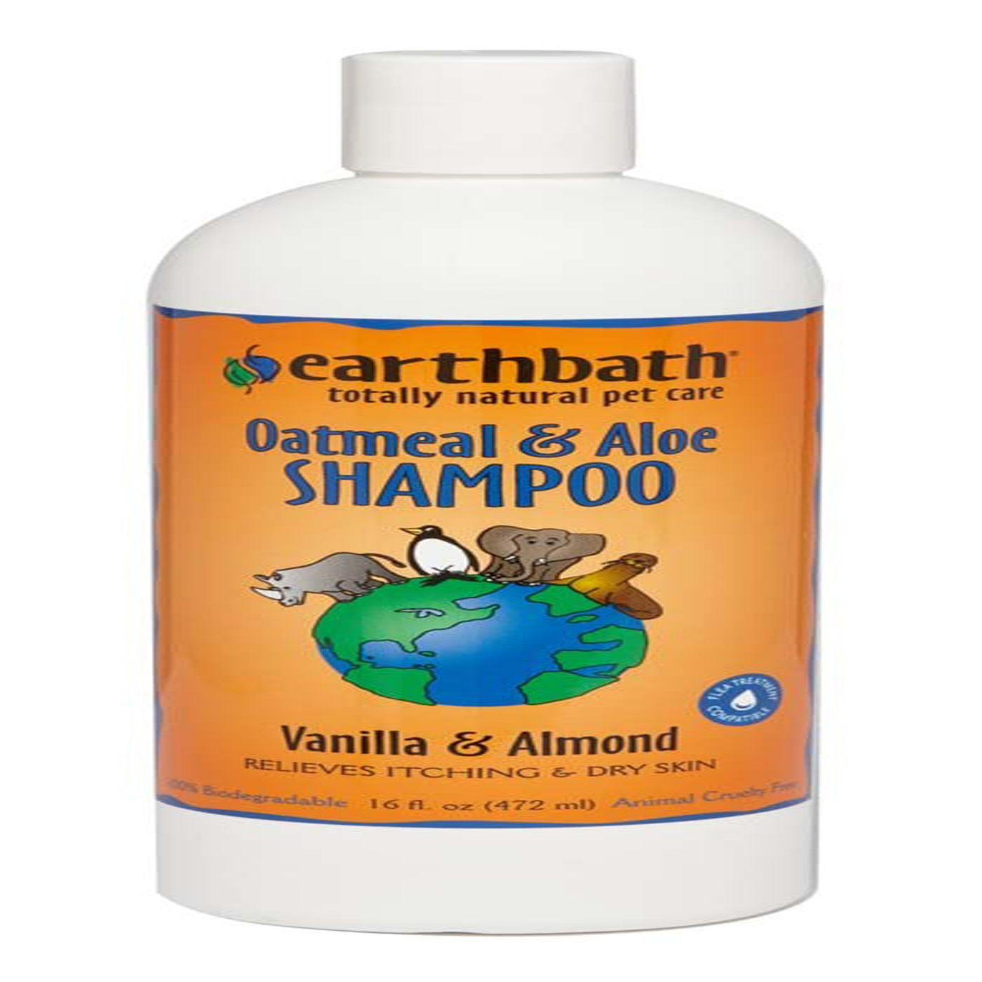 Earthbath Oatmeal and Aloe Shampoo, Vanilla and Almond 16 Oz