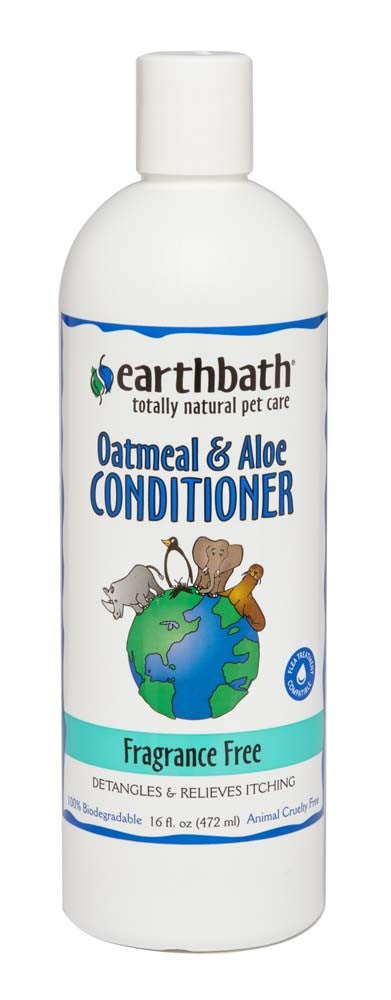 Earthbath Oatmeal and Aloe Conditioner, Fragrance Free 16 Oz