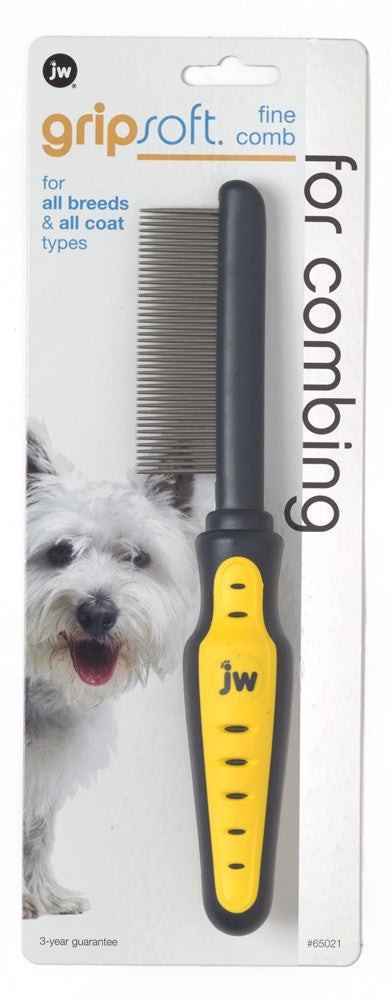 Jw Pet Comb Fine Grey, Yellow One Size