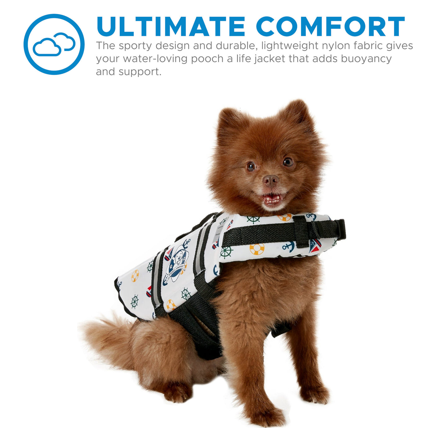Nauti-Dog Life Jacket by Paws Aboard