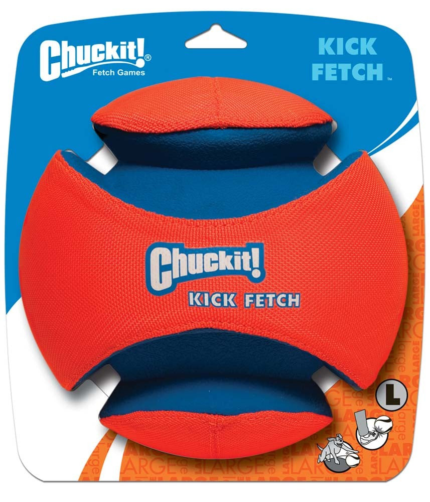 Kick Fetch Ball Dog Toy Blue, Orange Large