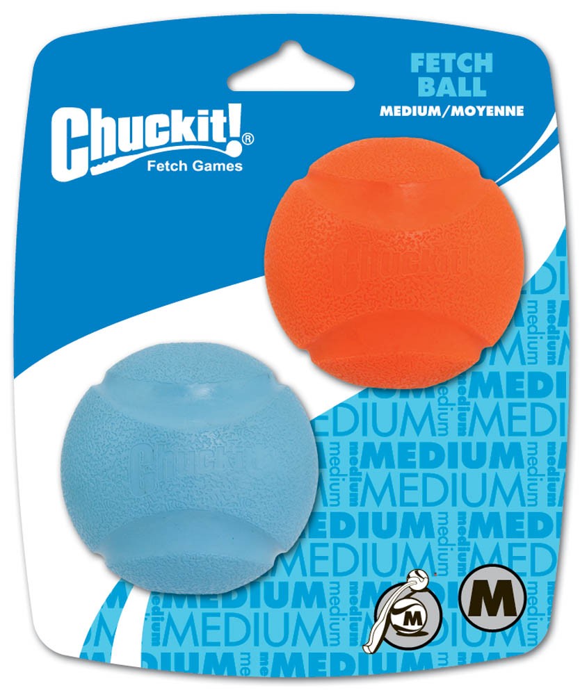 Fetch Ball Dog Toy Assorted 2 Pk, Medium