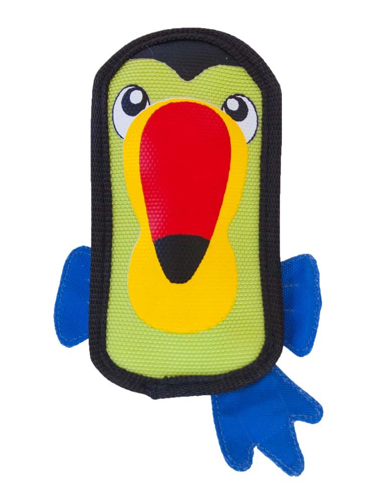 Outward Hound Invincibles Dog Toy Fire Biterz Toucan Bird Multi-Color Small