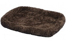 Snoozzy Plush Bolster Kennel Dog Mat Brown Extra Large