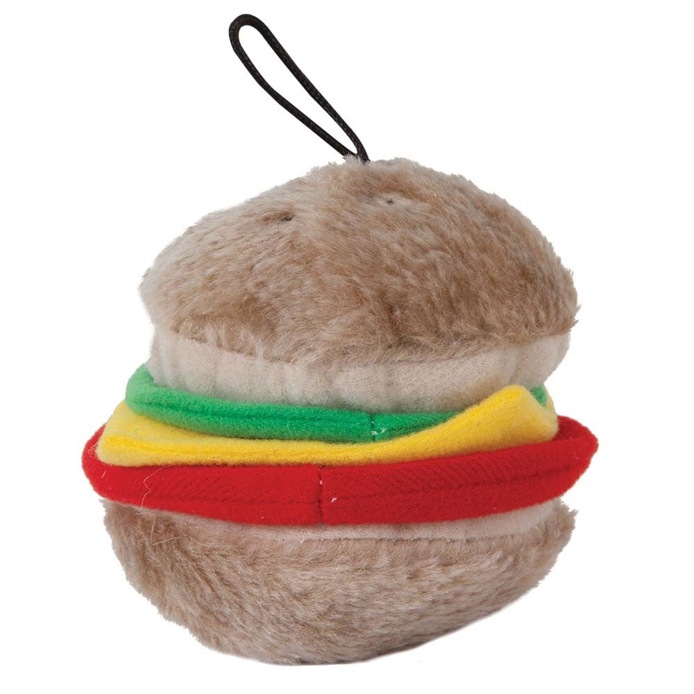 Hamburger With Squeakers Small Dog and Puppy Toy Multi-Color Medium