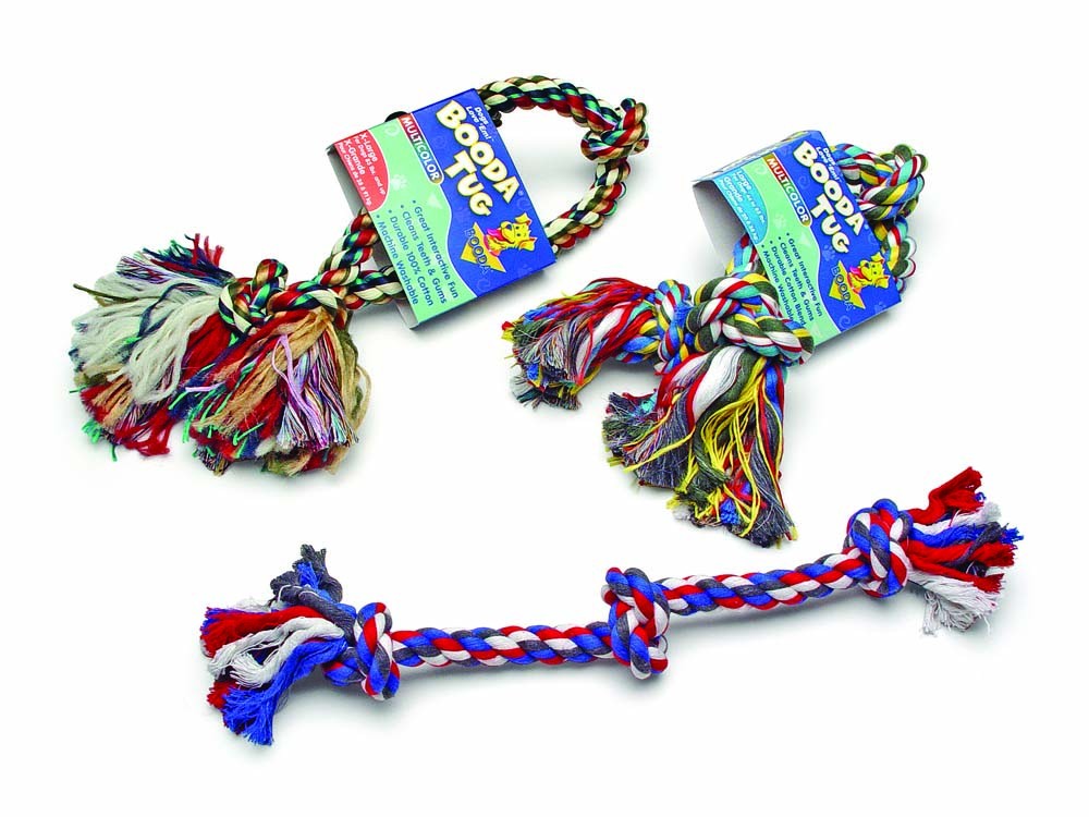 Booda 3-Knot Tug Rope Dog Toy 3 Knots Multi-Color Extra Large