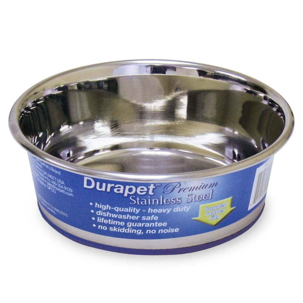 Ourpets Premium Stainless Steel Dog Bowl Silver 1.25 Qt