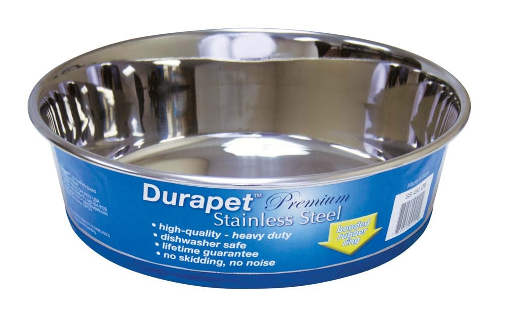 Ourpets Premium Stainless Steel Dog Bowl Silver 4 Qt