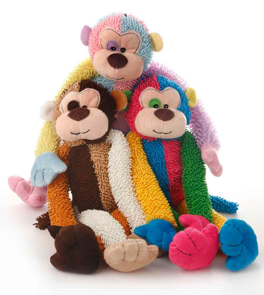 Multipet Multi Crew Monkey Dog Toy Assorted 17 In