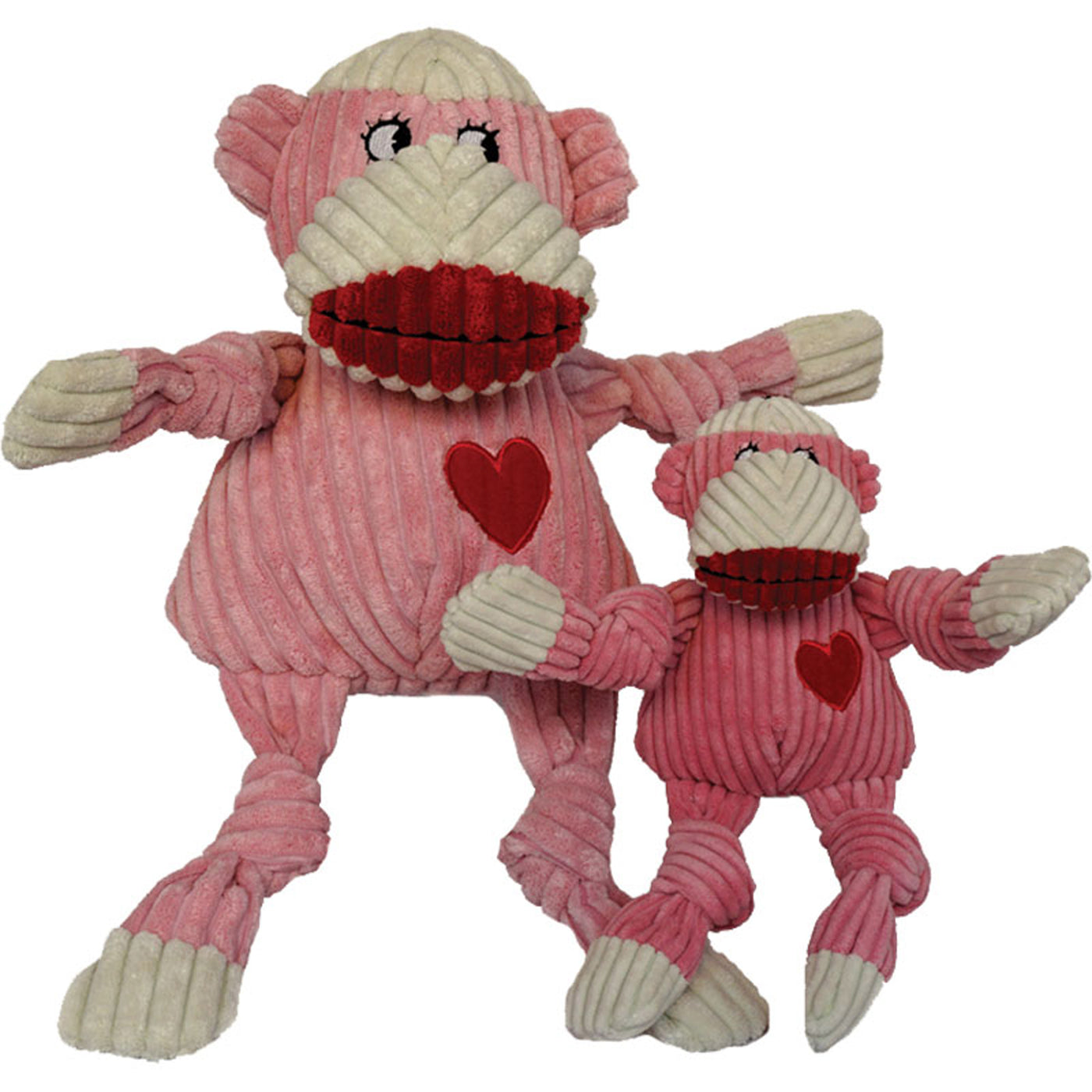 Hugglehounds Dog Knottie Valentine Sock Monkey Large