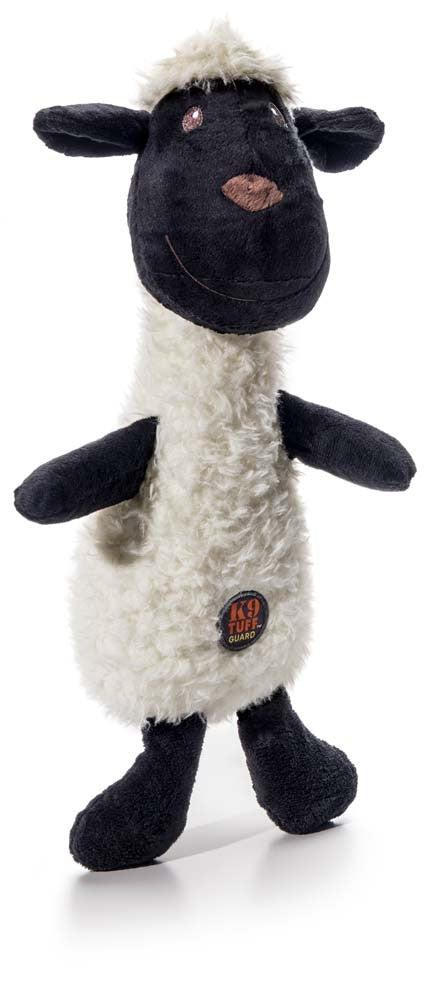 Charming Pet Products Scruffles Lamb Plush Dog Toy Black, White Large