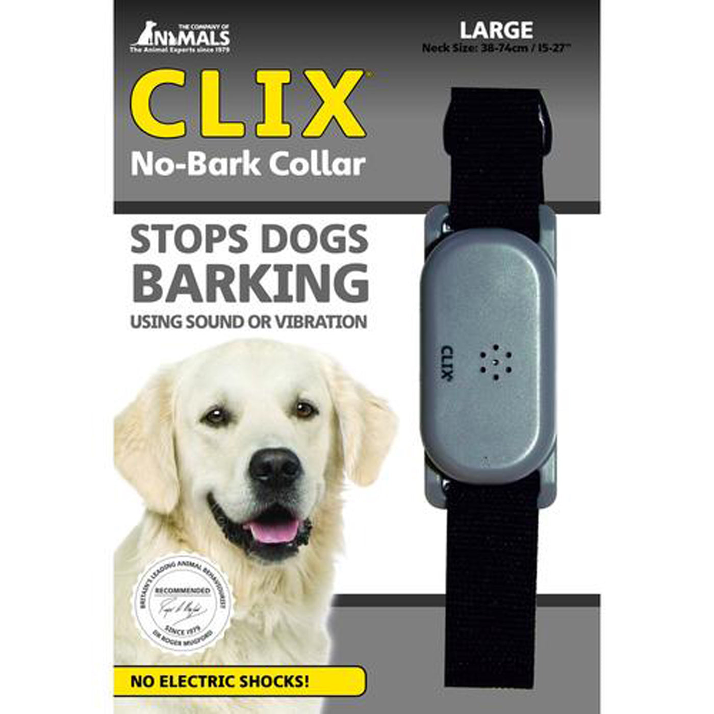 The Company Of Animals Dog Clix No Bark Collar Large