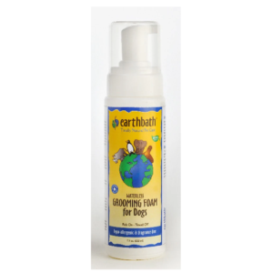 EARTHBATH WATERLESS GROOMING FOAM FOR DOGS AND PUPPIES, FRAGRANCE FREE 8 OZ